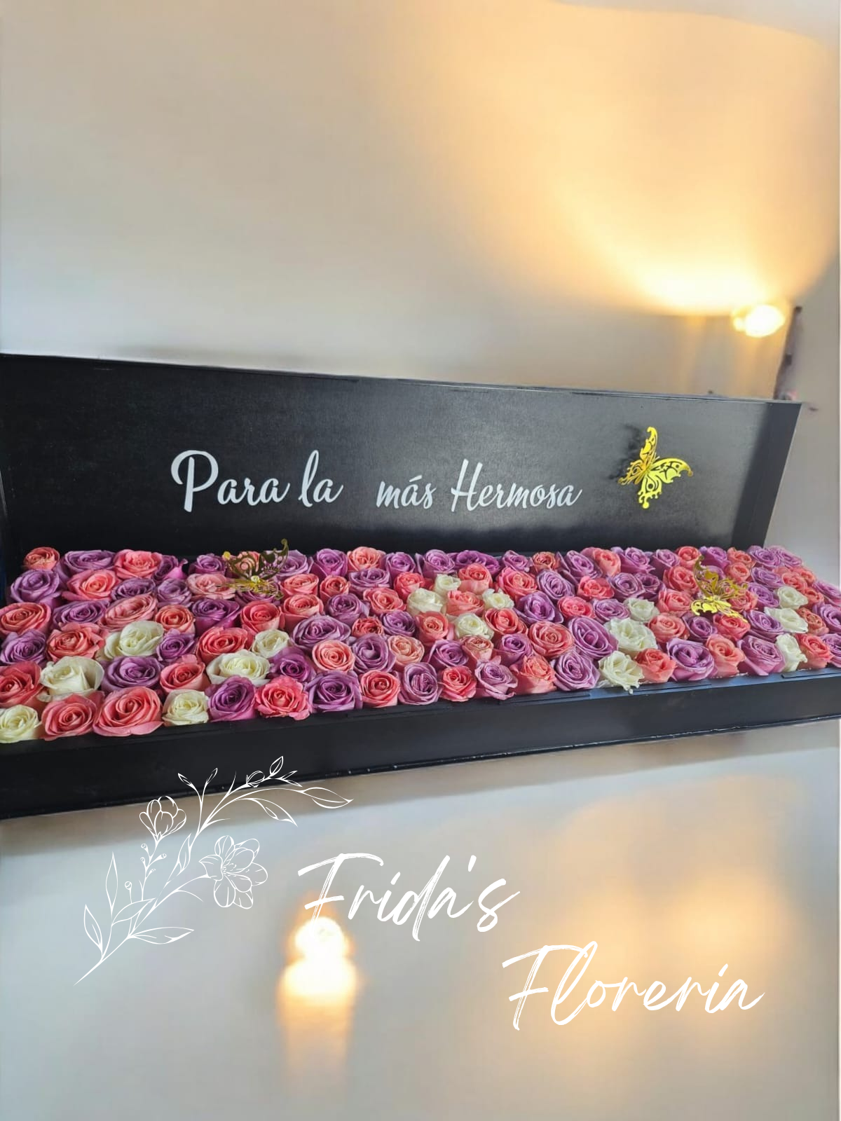 Caja de 120 rosas