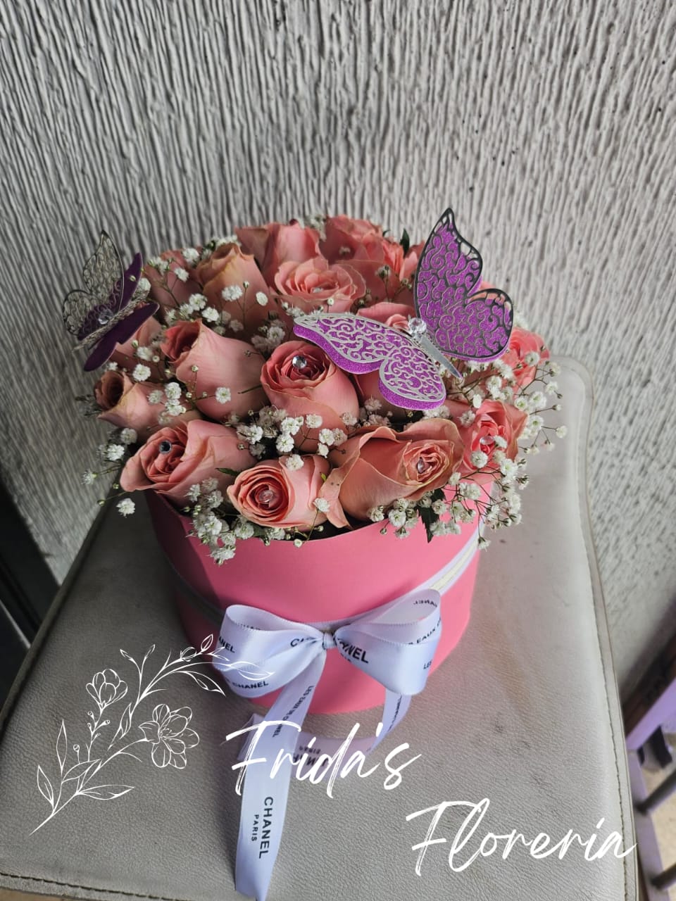 Bouquet rosa redondo