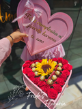 Corazon Girasol con Ferreros