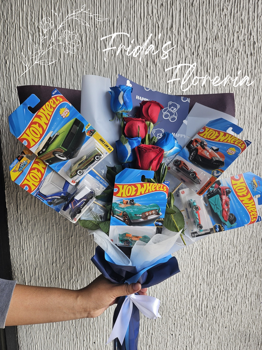 Ramo Azul de 5 Hot Wheels