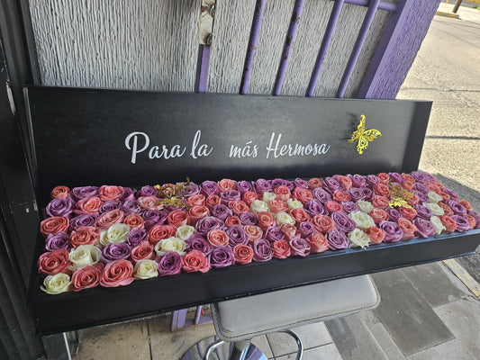 Caja de rosas gigante