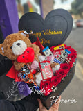Caja osito con rosas