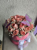 Bouquet rosa redondo