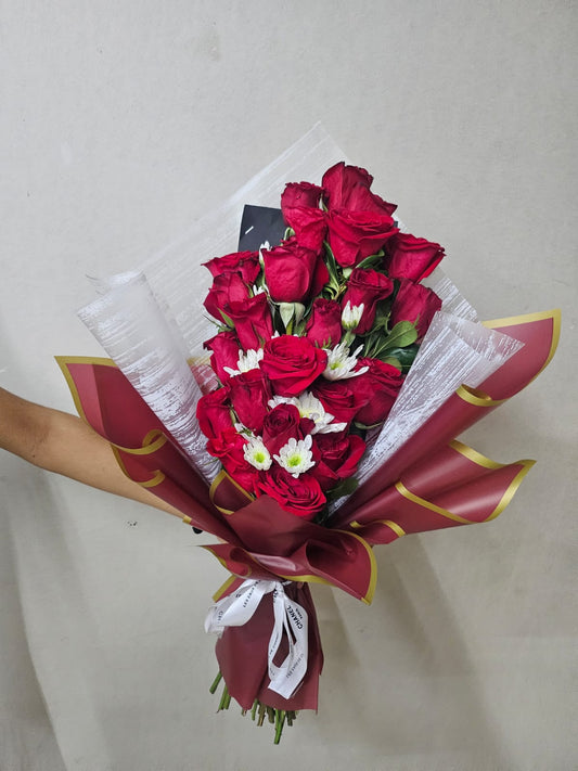 Ramo de 22 rosas rojas