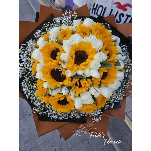 Ramo de Girasoles con Rosas