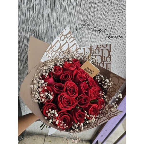 Ramo de 24 rosas rojas