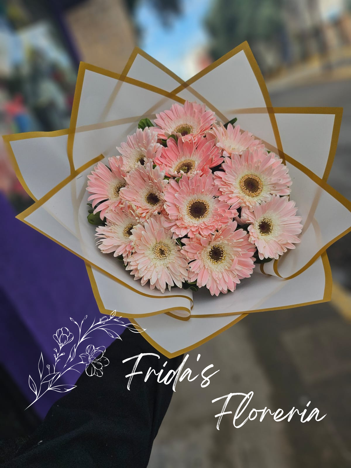 12 Gerberas Rosa Pastel